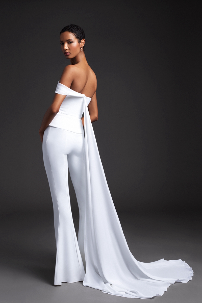 Fashion Off the Shoulder Wedding Outfits Dressy Prom Jumpsuits wps-208