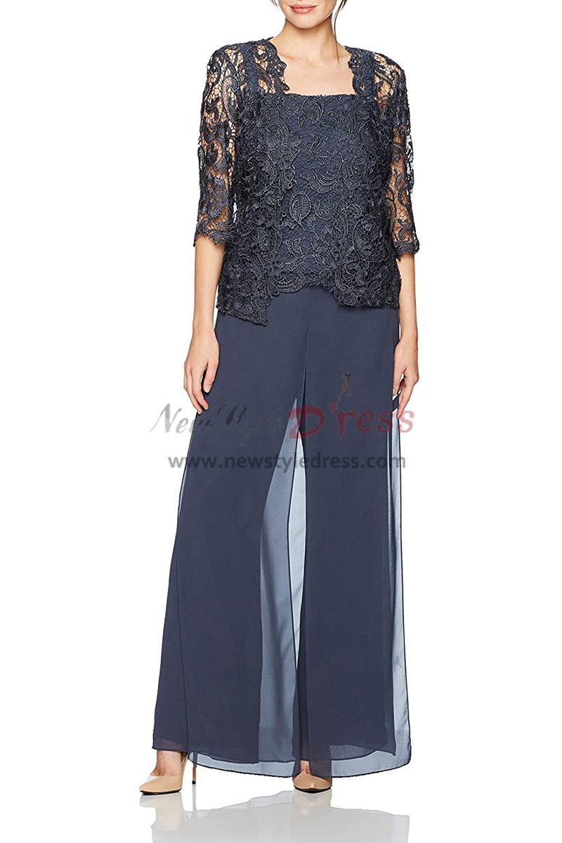 Champagne Lace 3pc Pantset Mother Of The Bride Pant Suits Summer