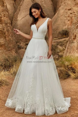 2023 A-line Wedding Jumpsuit Dress, Wedding Jumpsuit Bride, Simple Bridal Jumpsuit, Classic Detachable Dress Jumpsuit bjp-0001