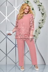 Pearl Pink Mother of The Bride Outfits, Elastic Pants Mother Of The Groom Pant Suits mos-0001-2