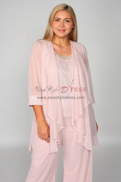 3PC Plus Size Pearl Pink Mother