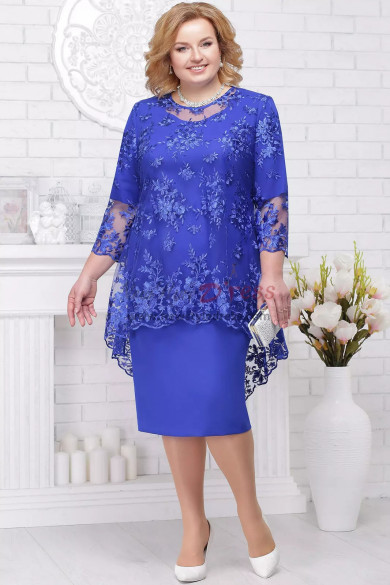 Sky blue Mother of the bride dress Plus size women's outfits nmo-583