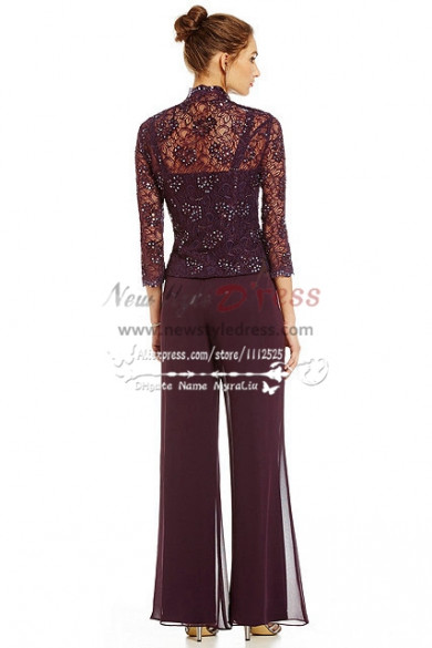 3PC Elegant mother of the bride pant suits dress Lace outfit for Summer ...