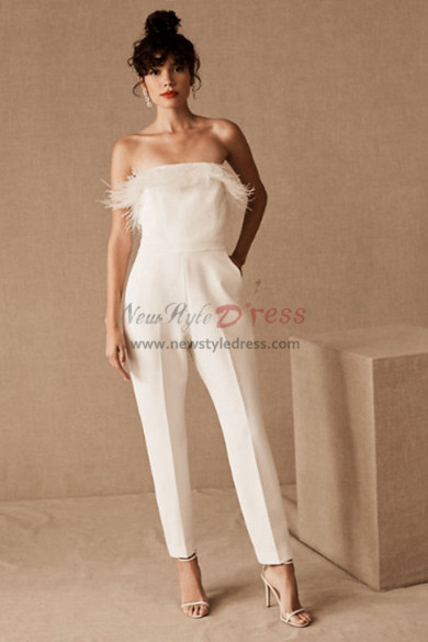 2022 Strapless Guest Jumpsuits Bride Outfits wps-225