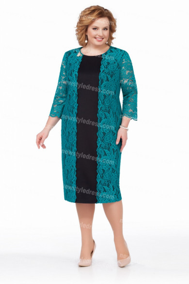 2021 Fashion Greenblack Hunter Lace Mother Of the Bride Dresses,Plus Size Women