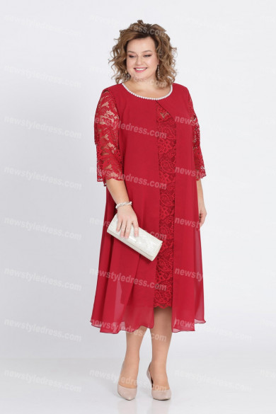 2021 Plus Size Mother Of The Groom Dress Burgundy Women