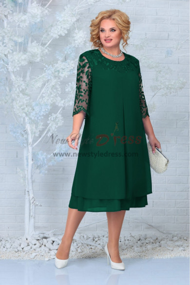 Comfortable Chiffon Mother of the Bride Dresses, Customized Plus Size Green Women