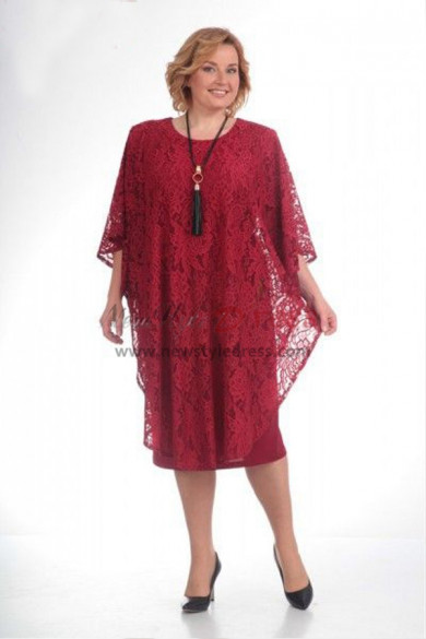 Good Comment Burgundy Lace Modern Mother Of The Bride Dresses nmo-371