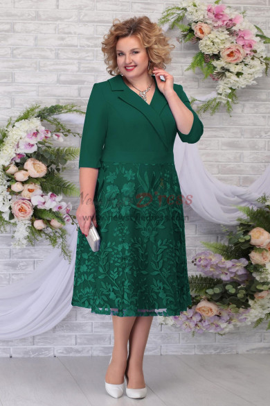 Green Mother Of The Bride Dress,Plus Size A-line Women