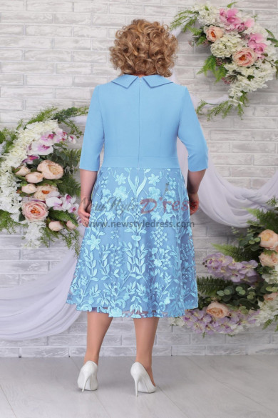 Sky Blue Mother Of The Bride Dress, Plus Size A-line Women's Dresses ...