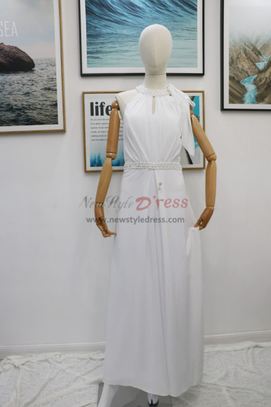 Real pic Bridal jumpsuit with hand beaded belt nmo-625
