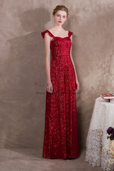Red Sequins Prom Dresses Jumpsuits Wide leg trouser NP-0405 - Prom Dresses