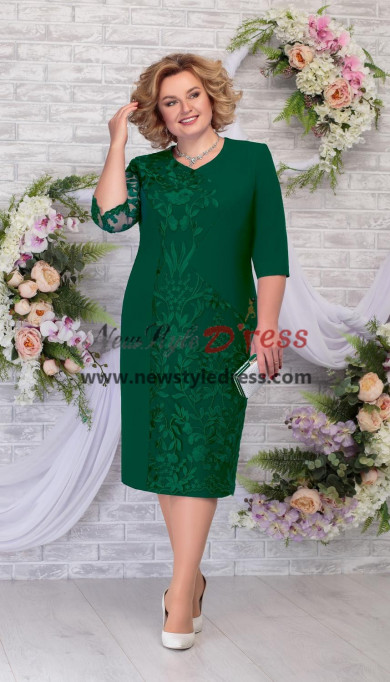 Green Modern Mother Of the Bride Dress,Mid-Calf Women