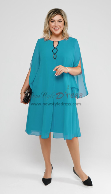 Effortlessly Comfortable Light Blue Chiffon Mother of the Bride Dresses, Loose Women