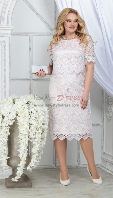 Plus Size Pink Lace Mother Of the Bride Dresses,Šaty pre matku nevesty nmo-818-2
