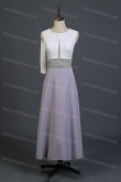 2021 Elegant Jewel Neck Tea Prom Dresses Length Sleeveless Beading  Mother of the Bride Dress nmo-734