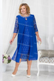 2021 Royal Blue Mother Of The Bride Dress, Mid-Calf  Plus Size Women's Dresses nmo-723-3