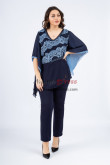 2022 Dark Blue Mother of the Bride Pant Suits Spring Women Outfit nmo-960-1