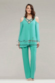 2022 Green Spring Mother of the Bride Pant Suits Spring Women Outfit for Wedding Guests nmo-962