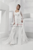 2022 Two Piece Wedding Jumpsuits Bridal Dress with Train Overcoat Sposa Tuta Pantalone wps-302
