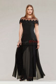 2022 Women Outfit for Wedding Guest Black Chiffon Overskirt Mother of the Bride Jumpsuits nmo-966