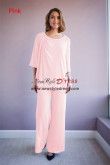 2 PC Pink Chiffon Mother of the Bride Pants Suits, Trajes de pantalón de madre de la novia nmo-870-8