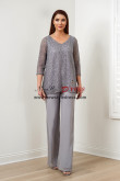 2PC Mother Of The Bride Pant Suits,Gray Lace Women's Pant Suits nmo-868-1