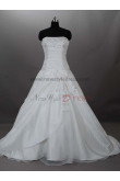 Appliques Chest Appliques Zipper-Up Satin Off the Shoulder A-Line Bow Elegant Pleat wedding dresses nw-0014