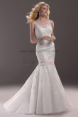 Cheap Sheer Straps Mermaid lace Sheath Elegant wedding dresses nw-0183
