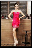 Package buttocks Tiered Glass Drill short dress nm-0280