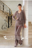 Georgette Trousers mother of the bride dress pants suit nmo-063
