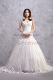 Glamorous V-neck ball gown Lace Up Wedding Dresses Sweep Train nw-0175