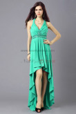 Green High-end Elegant High-low Criss-Cross Straps Party Dresses np-0342