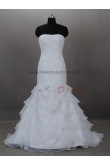 Off the Shoulder Sheath Glamorous Floor-Length Pleat Tiered Ruched Summer wedding dresses nw-0016