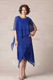 Royal blue chiffon Mid-Calf mother of the bride dress cozy suit cms-038