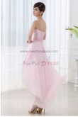 Strapless Chiffon Glamorous Pink Asymmetry Unique Homecoming Dresses nm-0058