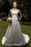 a-line Off-the-shoulder Appliques Sweep Train Classic Hot Sale wedding dress nw-0214