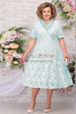 Aqua Lace A-line Mother's Dresses, Robes de grande taille pour femmes nmo-773-2
