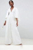 length Sleeves Bridal Jumpsuits  dresses With Cape wps-133