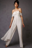 Beach Bridal Jumpsuits Chiffon wedding pants dresses wps-110