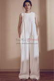 Women White Wedding Jumpsuit, Harem Palazzo Beach Wedding Jumpsuit, Wide Leg Bridal Jumpsuit bjp-0044