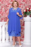 Plus size Royal blue Comfortable Chiffon Mother of the bride dresses nmo-560