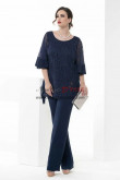 Dark Navy of the Bride Mother Pant Suits Two Piece Outfit for Wedding Guest nmo-944