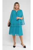 Effortlessly Comfortable Light Blue Chiffon Mother of the Bride Dresses, Loose Women's Dresses mds-0038-3