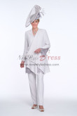 New arrival Elegant Mother of the bride Pant suit White High-end Trouser Outfits nmo-431