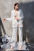 Elegant Pearl Wedding Pant Suits for Wedding Guest, Tute da sposa wps-297