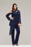 Fashion Mother of the Bride Pant Suits Dark Navy Fashion Women Outfit nmo-974