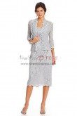 Gray Lace Modern Mother of the bride suits dresses nmo-350