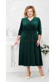 Green Velvet A-Line Dress for Mother, Vestidos de mujer nmo-819-1