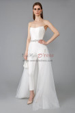 Simple Wedding Jumpsuit with Detachable Train,Monos de novia wps-265